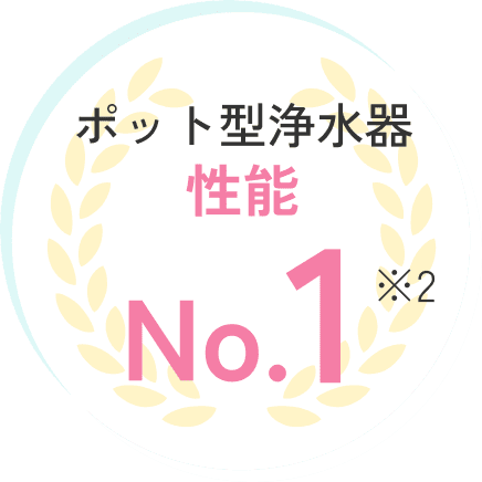 ポット型浄水器性能No.1※2
